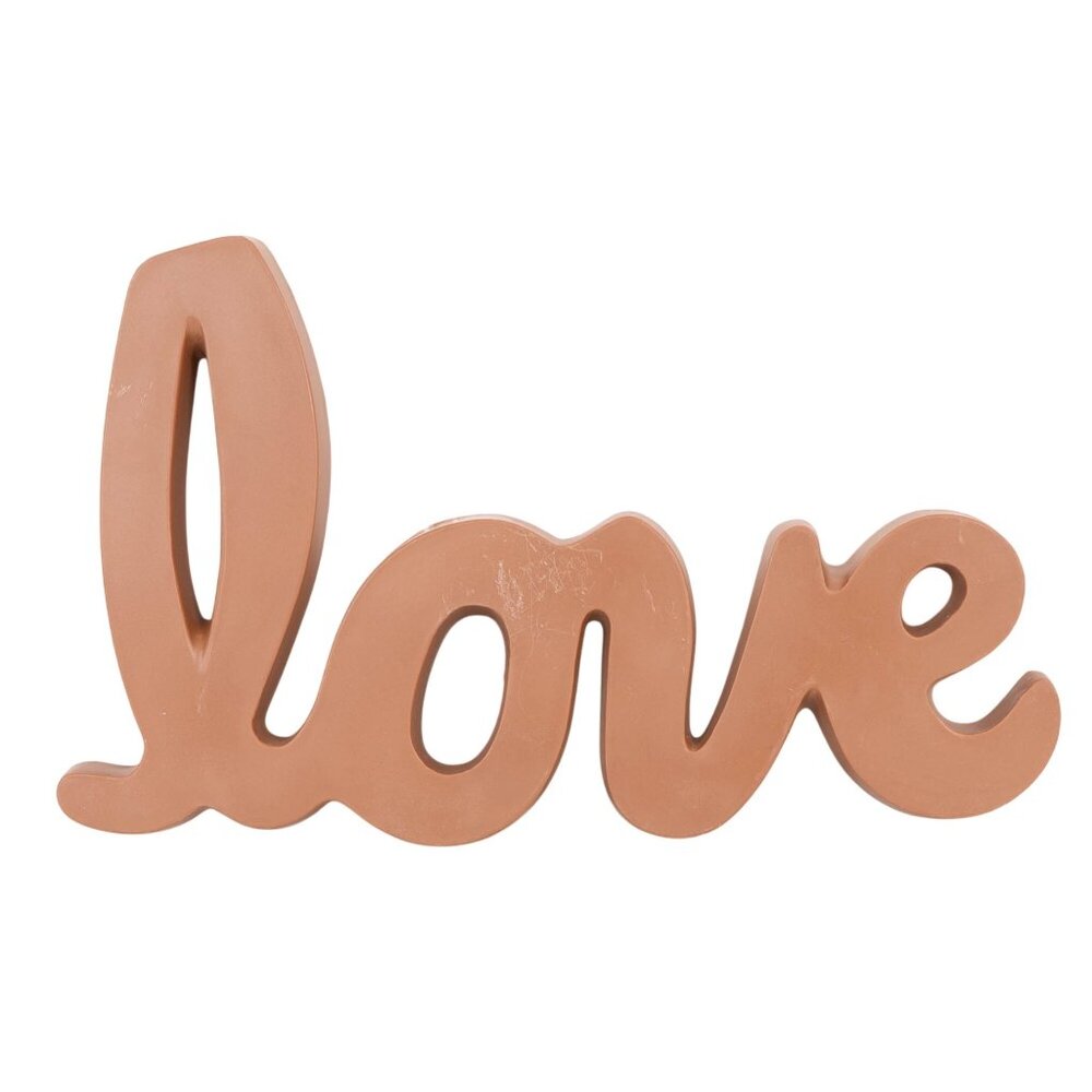Love VTG Wall Hanging Decor Sign Brown 1976 HODA USA Plastic 10"x7" Retro #1